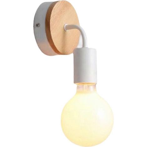 Kleine und schlichte postmoderne skandinavische Wandleuchte, für Badezimmer, Flur oder Schlafzimmer, weiß. (1/5)
