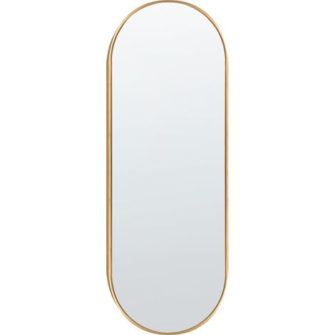 Espejo de pared marco de metal estilo glam 46 x 122 cm dorado Azeville