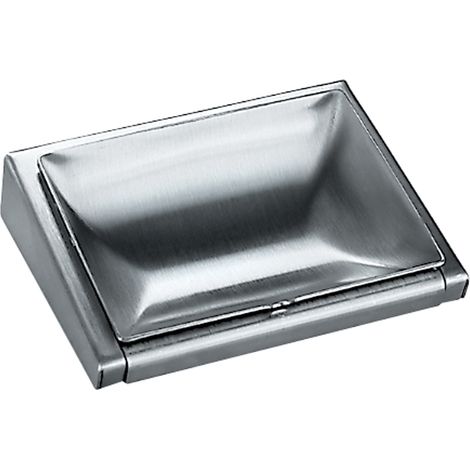 MEDICLINICS PP0162CS Cenicero de Acero Inox AISI 304 con Base Basculante y Accionamiento Manual para Adosar a la Pared - ref: PP0162CS (1/2)
