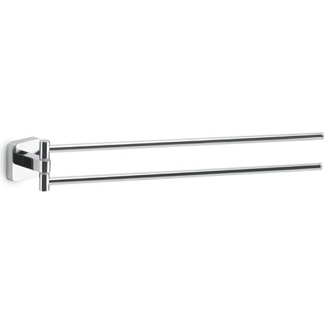 PORTA SALVIETTE DA PARETE A SNODO IN ACCIAIO INOX CROMATO MODELLO TONGA - DIM. CM (LXPXH): 4,7X39,1X5,8 - CROMATO - GDY