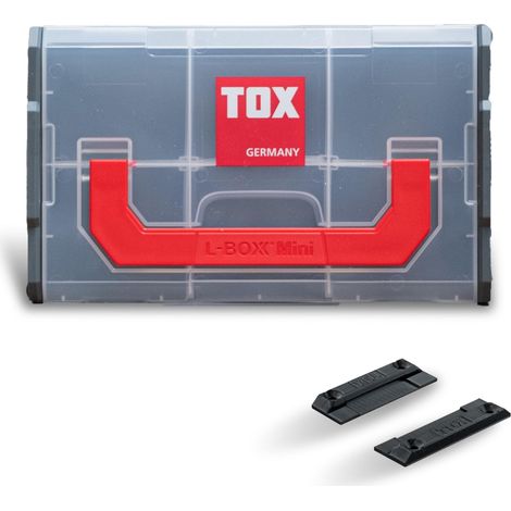 Boîte de rangement pour vis et chevilles, personnalisable + pince de fixation (2 pièces dans le sachet) pour une fixation sûre sur un établi, un mur, etc., 094909143 (1/5)