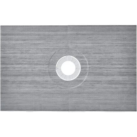 Duschumrandungsset, zentrales Abflussdesign, wasserdichte Platten, armeegrün (1/2)