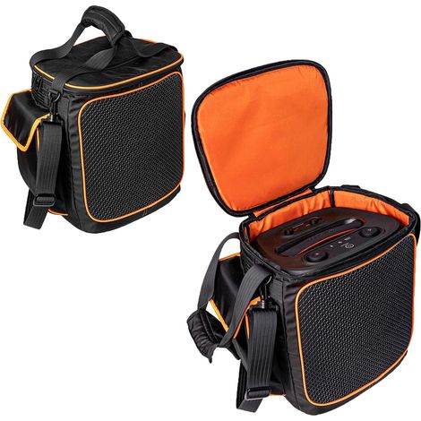 Étui de transport portable et robuste pour enceinte de fête portable JBL PartyBox Encore 2 (2025) avec microphone sans fil, noir. Compatible avec les voyages et les valises. (1/5)