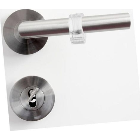Protection de poignée de porte - Butée silicone/PVC, anti-toxique, transparent, protège mur/fenêtre - 10 pièces - Simple Étiquette (1/5)