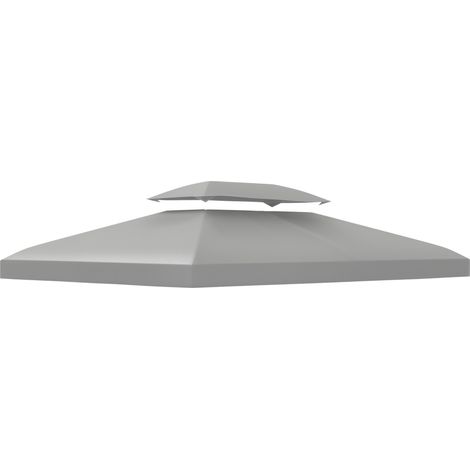Telo di ricambio per gazebo/tenda 3 x 4 m, in poliestere ad alta densità 180 g/m², grigio chiaro (1/4)