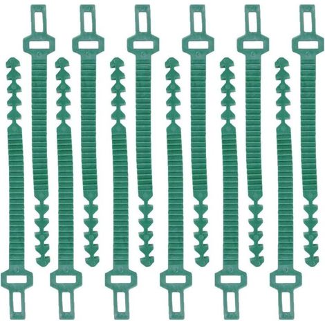 2 pcs 24 cm Tuteur Plante, Heavy Duty en Caoutchouc Souple Attaches réglable Interlock Jardin Arbre Liens Rose à Fleurs pour Arbre Support de Plante Plantes (1/5)