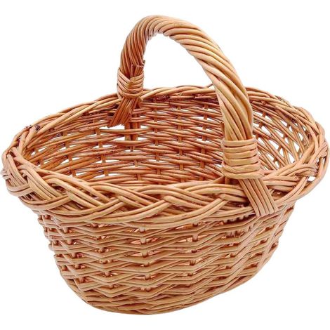 Cesto mignon in vimini rosso, 27x21x20 cm (1/2)