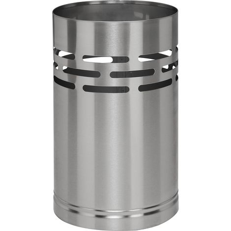 VAR, Corbeille à papier en inox brossé mat, capacité 15 l, h x