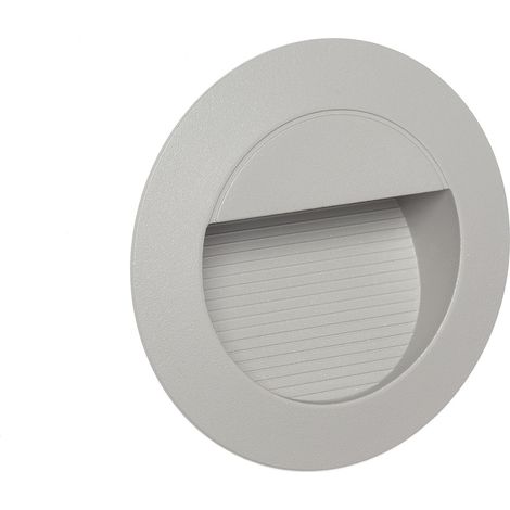 LED Wandeinbauleuchte Außen 1.5W Aluminium Olite IP65 Silbern