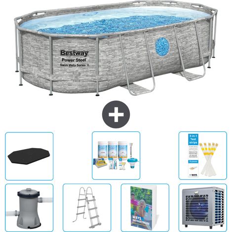 Bestway Bestway Power Steel Ovale - 427x250x100 cm - 8-pièces S612 (1/4)