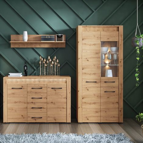 Esszimmer Set modern ARTA-131 in Artisan Eiche Nb., B/H/T: ca. 250/200/40 cm (1/5)