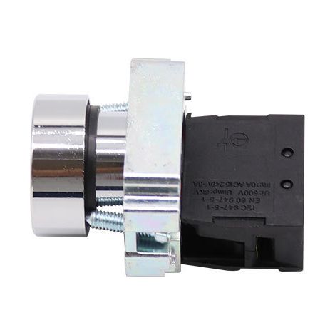 XB2-BA4322 Flat-top button with "O" mark, red reset switch button, normally closed, 22mm. (1/3)