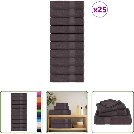 Baumwolle - Badetücher FROGN 25 Stk. Anthrazit 100x150 cm 360 g/m² (1/5)