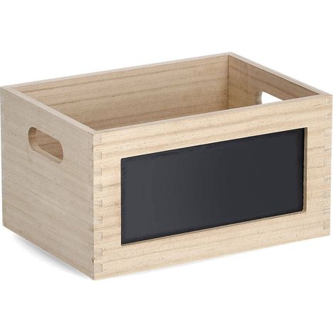 Organizer aus Holz, Behälter mit Kreidetafel