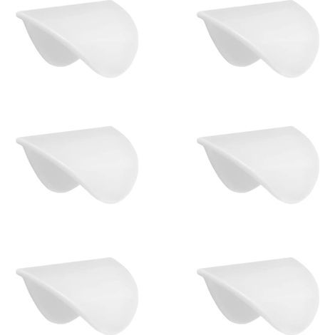 6 Pièces Poignées de Porte Adhésives, Poignées de Tiroir D'armoire Adhésives, Poignées de Porte de Balcon pour Portes, Fenêtres, Armoires, Tiroirs, Blanc (1/3)
