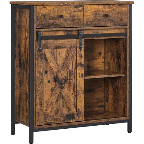 Credenza Industrial Loft in Legno Rustico e Acciaio (1/5)