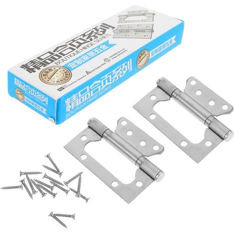 Set mit 2 Türscharnieren aus Edelstahl mit robusten Lagern für Schränke, Kommoden und Schmuckkästchen. Einfache und langlebige Montage. (1/5)