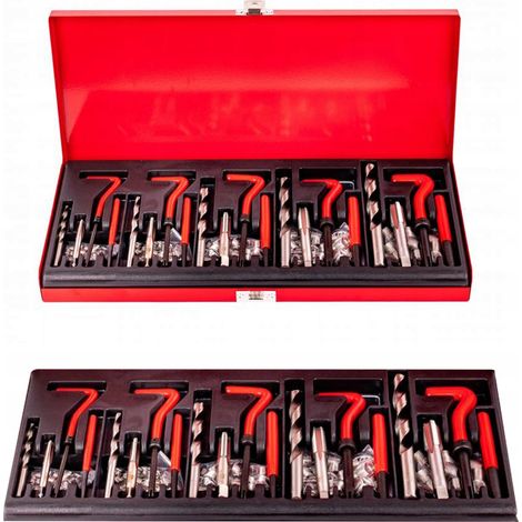 Kit de reparación de roscas para machos de roscar, 131 piezas, Kraft&Dele (1/5)