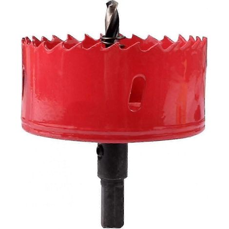 Scie cloche bimétallique de 85 mm, pour fer, aluminium, bois, plaques de plâtre, tuyaux, plastique et panneaux de fibres. (1/4)