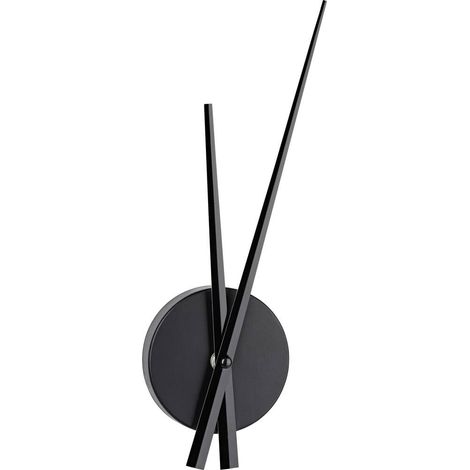 Horloge murale à quartz ronde 50 cm – Mécanisme silencieux Sweep – Boîtier en tôle noir – Dimensions 310 mm x 96 mm x 33 mm – Tfa Dostmann
