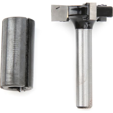 Fraise à bois en forme de T, poignée de 6 mm (1/4"), 6 poignées, fraises robustes pour panneaux de particules et contreplaqué (1/5)