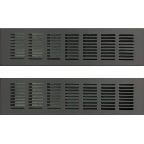Grille de ventilation en aluminium 80 × 300mm – Lot de 2 – Pour espaces confinés et systèmes de ventilation domestiques (1/5)