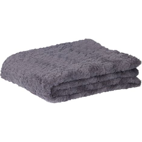 Mömax Felldecke Rabbit Brushed Grau ca. 130x170cm (1/2)