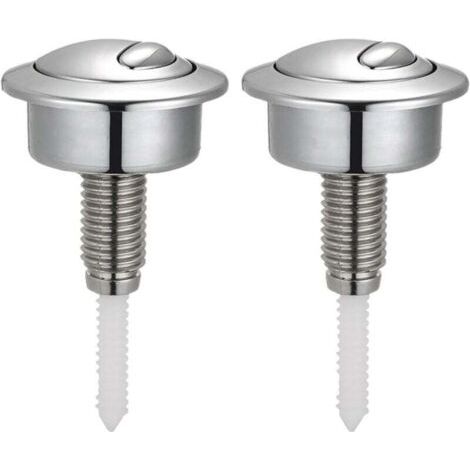 Lot de 2 boutons poussoirs à double chasse d'eau pour réservoir de toilettes Siamp pour Optima 49 Bouton poussoir à double chasse d'eau pour Twyford Vitra (1/4)