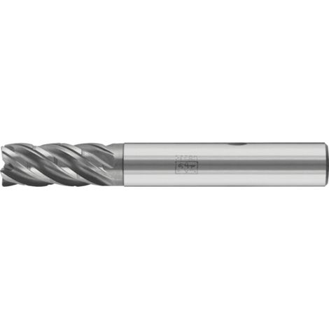 PFERD TOOLS Fraise VHM Ø8 mm, 5 dents, avec diviseur de copeaux, 2xDC, rayon 0,5 mm, revêtement AlCrN, tige HB, universelle