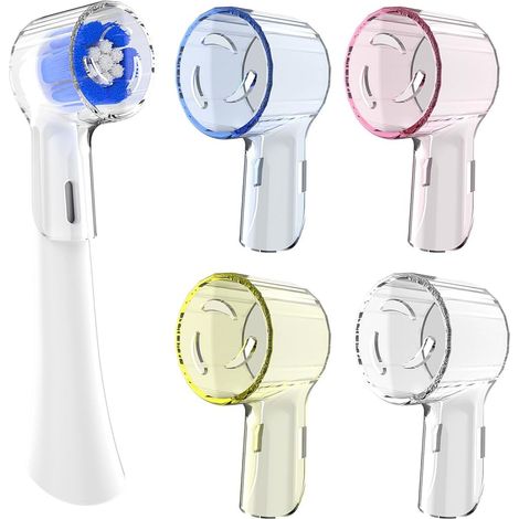Replacement Brush Head Covers for Toothbrush Heads - Ideal for Travel - 4 Pieces - Multicoloured (1/5)
