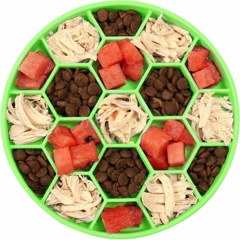 Gamelle anti-glouton pour chien,Gamelle d'alimentation Lente pour Chiens, Gamelle Anti Glouton pour Chien Chat, Gamelle pour Alimentation Lente, Antidérapante, Favorise Une Alimentation Saine et Une D (1/5)