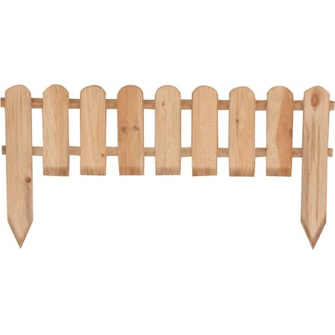 RECINTO STECCATO INGLESE PER AIUOLE E BORDURE CM.110X28+20 IN LEGNO DI PINO IMPREGNATO