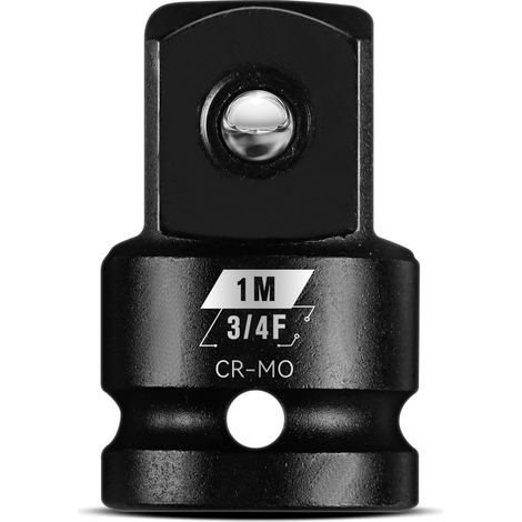 Adaptateur d'outils à percussion 3/4" F vers 1" M, acier Cr-Mo, réducteur d'entraînement carré pour perceuse-visseuse à percussion (1/5)