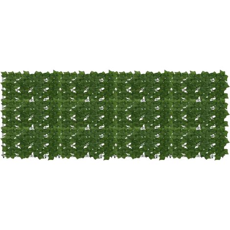 Schermo per balcone con foglie Verde 200 x 75 cm vidaXL
