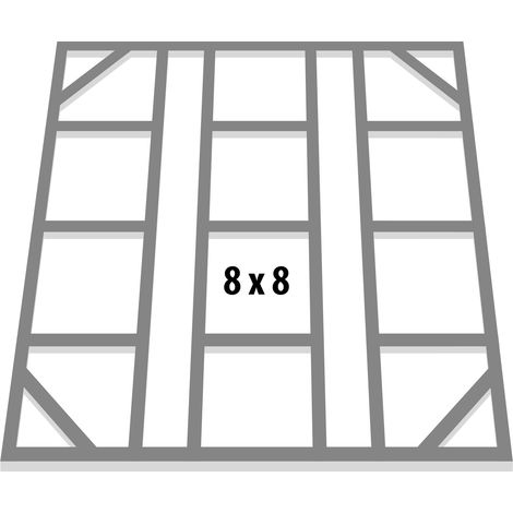 Globel Industries Fundamentbodenrahmen für Gerätehaus "Dream 88", aluminium blank, 237 x 234 cm (1/5)