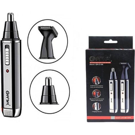 MaxTech - Rifinitore 2in1 Rasoio Naso Capelli Ricaricabile Professionale Elettrico Gm-3106 - (1/5)