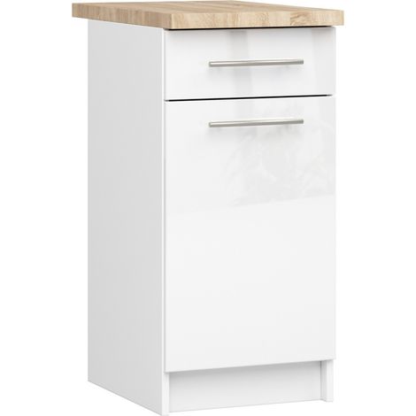 Buffet blanc glamour avec pieds noirs, 160 × 85 × 39 (1/5)