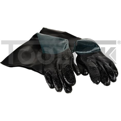 COPPIA GUANTI LAVORO SABBIARE PROTTETIVI PER SABBIATURA G02028 (1/4)