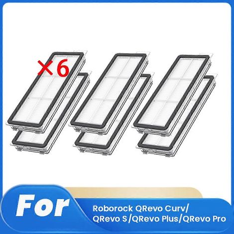 Filtre de 6 Aspirateur filtre de Roborock QRevo Curv/QRevo S/QRevo Plus/QRevo Pro Sweeping Robot Accessoires (1/5)