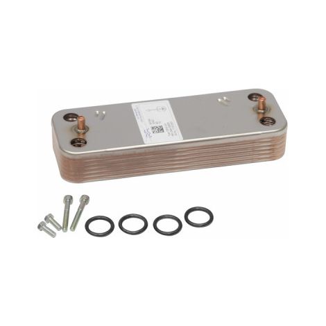 Échangeur thermique 12 plaques – Transfert de chaleur efficace – Pour systèmes de chauffage et eau chaude sanitaire - 711612800