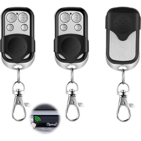 Telecommande Portail 433.92 MHz, Universelle Télécommande Garage sans Fil à 4 Boutons, Rolling Code Telecommande Duplicateur pour Porte Garage Électrique avec Couvercle Coulissant Porte Clés (1/5)