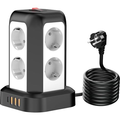 Multiprise Parafoudre avec 8 Prises, 3 USB-A (1/5)