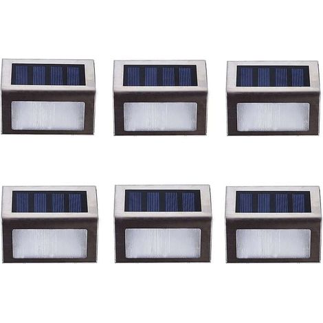 Lampe Solaire Murale - 0,3 W - 1,2 V - IP44 - Éclairage Chaud Blanc - Pour Clôture Jardin Escalier Extérieur - Lot de 1 (1/5)