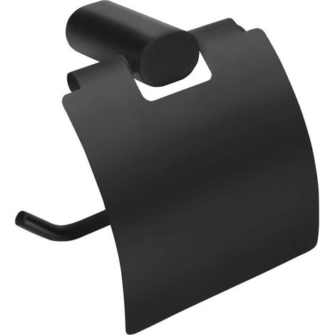 Sapho Flori - Toilettenpapierhalter, mit Deckel, schwarzmatt RF007/15