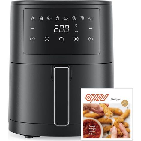 Innsky Air Fryer 3.5L, Friteuse sans Huile, 1500W Airfryer Compacte, 8 Programmes, Ecran Tactile LED, Moins D'Huile et Économisé5