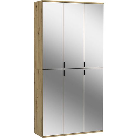 ProjektX Kleiderschrank 4+2-türig 6 Türen Spiegel.