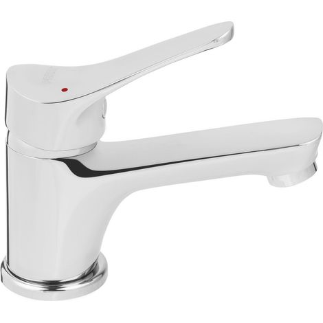 Robinet de lavabo sur pied Stillo, bouchon clic-clac en plastique, chromé (1/5)
