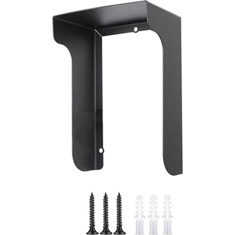 Housse de protection pour sonnette vidéo - Boîtier métallique étanche et antireflet - Protection contre la pluie - Support noir (1/5)