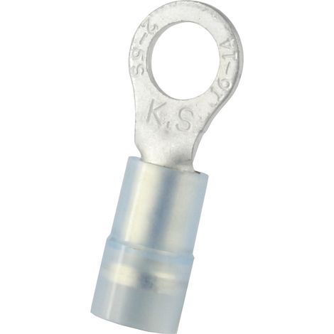 Cosses à œillet RS PRO, Isolé, Bleu, 2.5mm², 5.3mm, 8.5mm