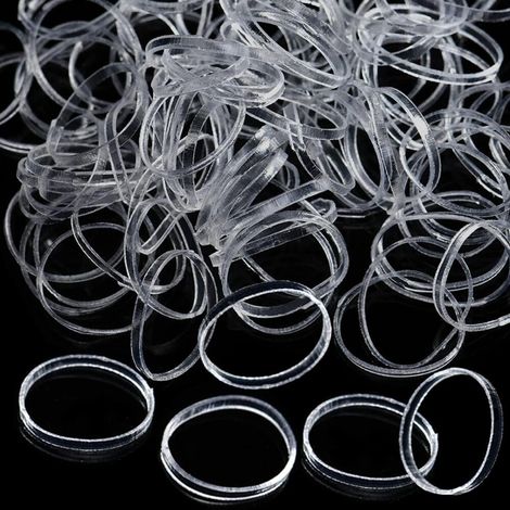 mini elastique cheveux Petits elastiques cheveux – Elastique transparent Mini Élastiques 300 (1/5)